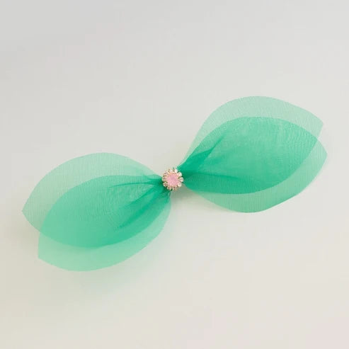 Mint Green Sheer Tulle Hair Clip