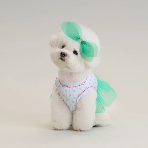 Mint Green Sheer Tulle Hair Clip